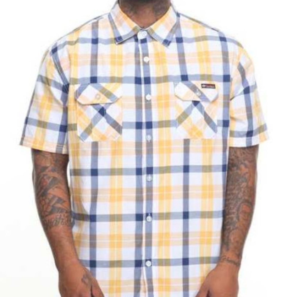 ENYCE BUTTONED UP PLAID SHIRT